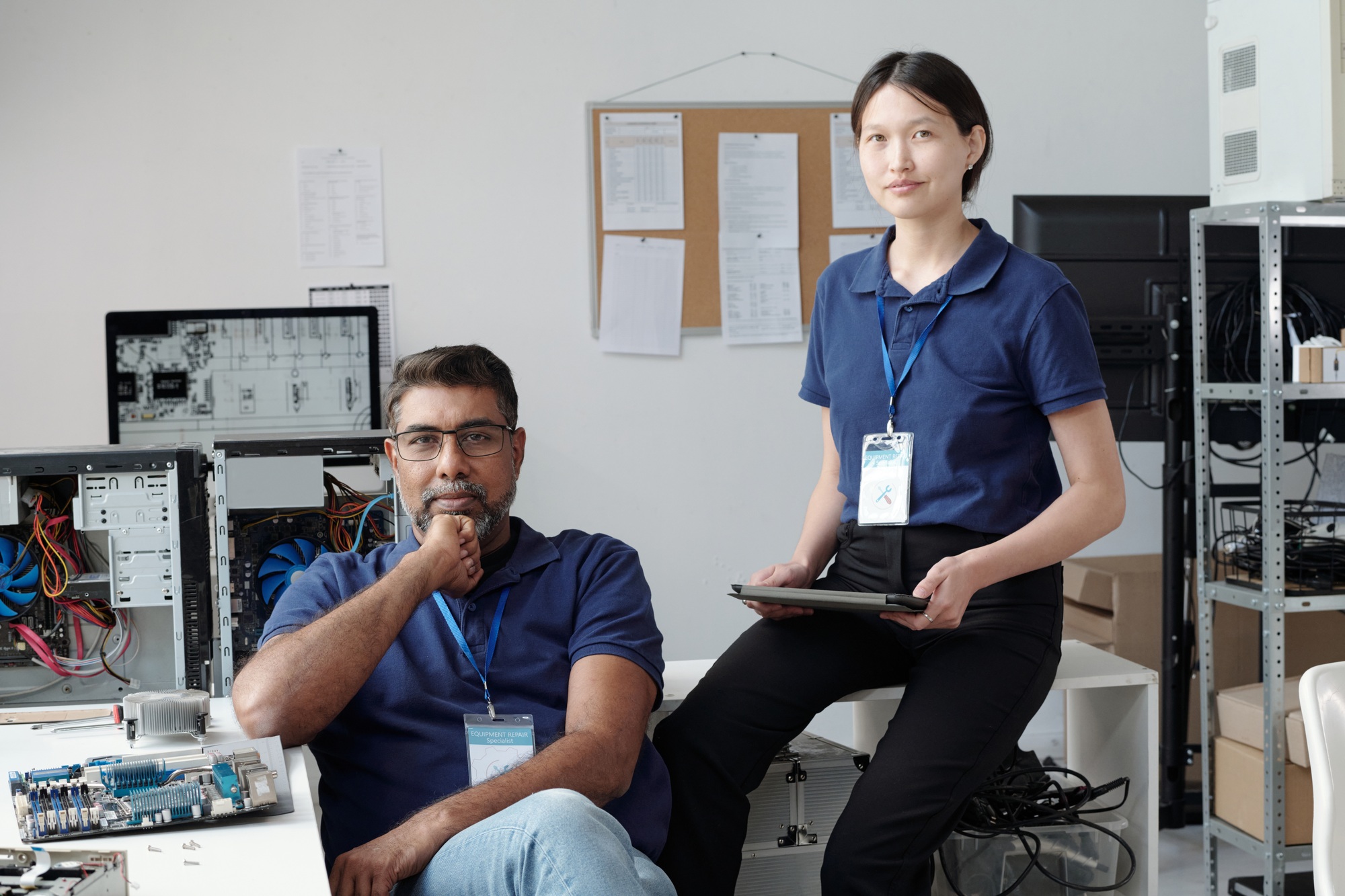 Portrait of IT Professionals Working in Tech Laboratory