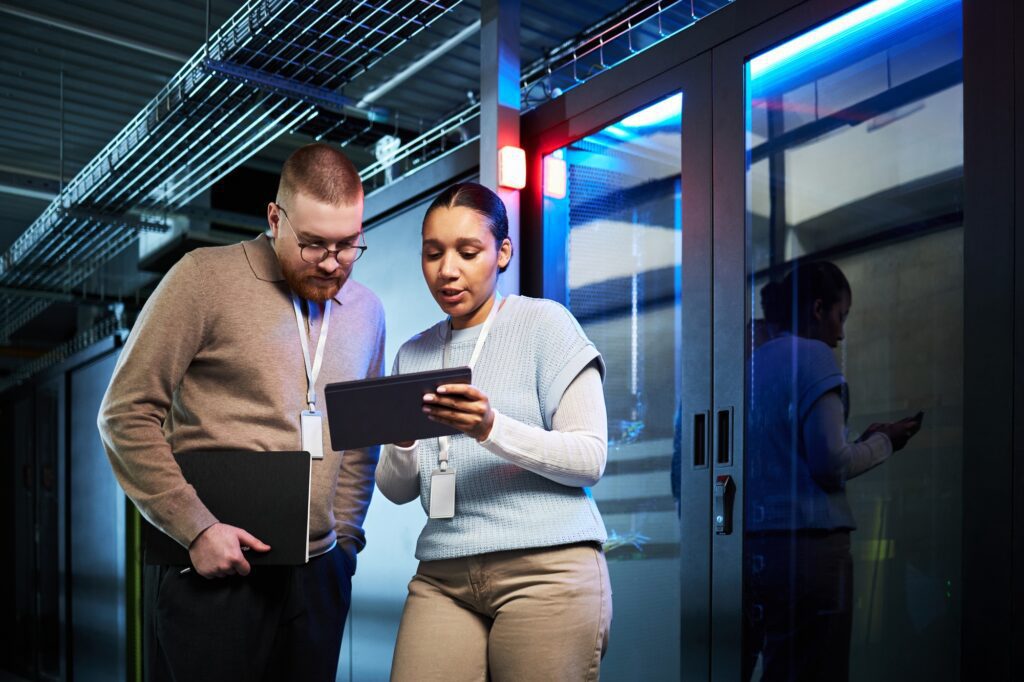 Discussing Data Security Strategies in Server Room